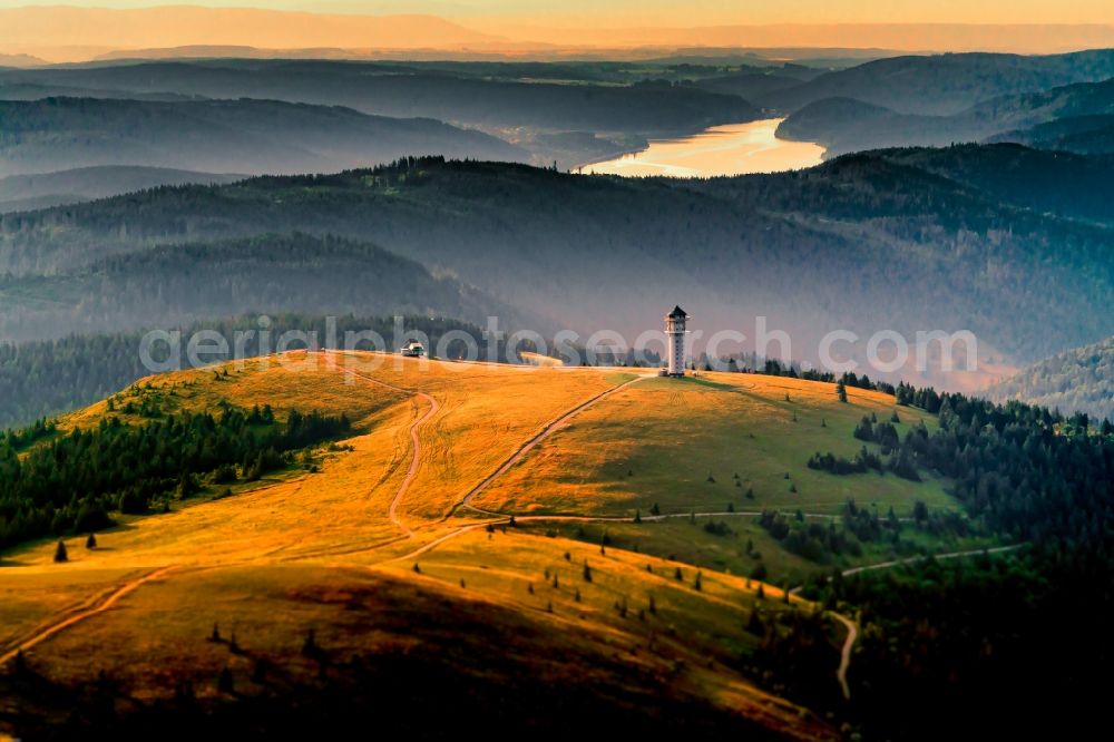 Feldberg (Schwarzwald) from above - Rocky and mountainous landscape in Sommerlichen Morgenlicht in Feldberg (Schwarzwald) at Schwarzwald in the state Baden-Wuerttemberg, Germany