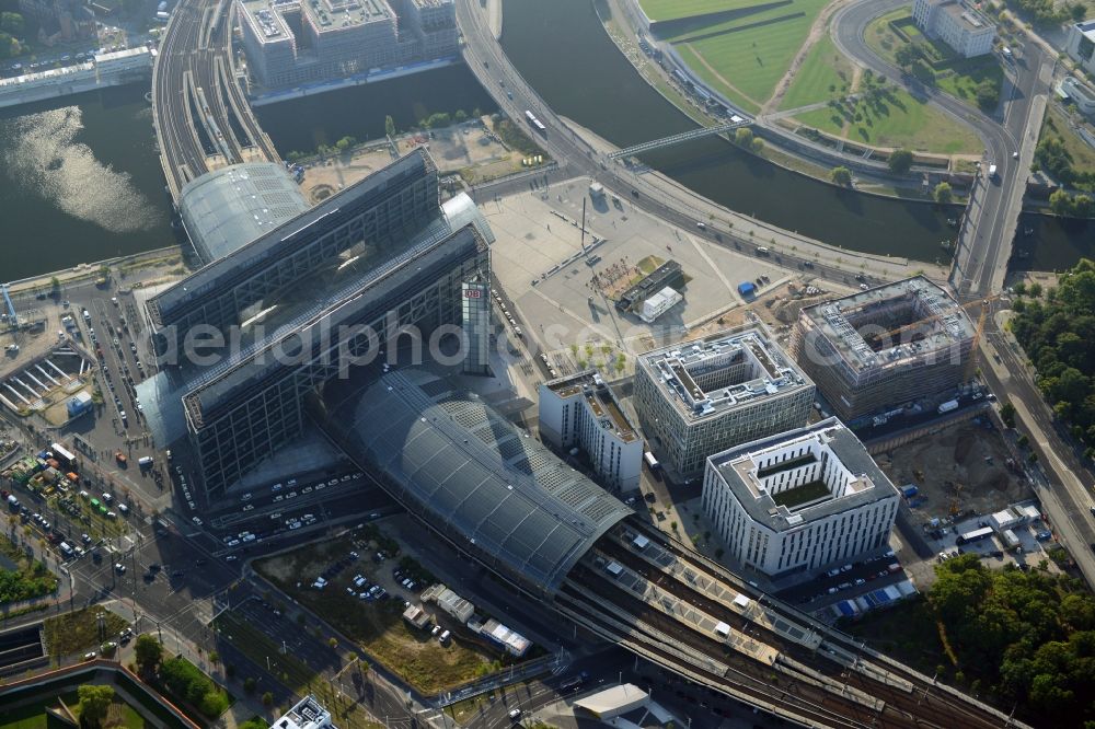 Aerial image Berlin OT Moabit - View of the Berlin Central Station