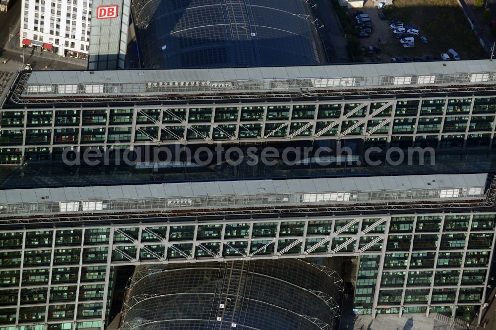 Aerial photograph Berlin OT Moabit - View of the Berlin Central Station