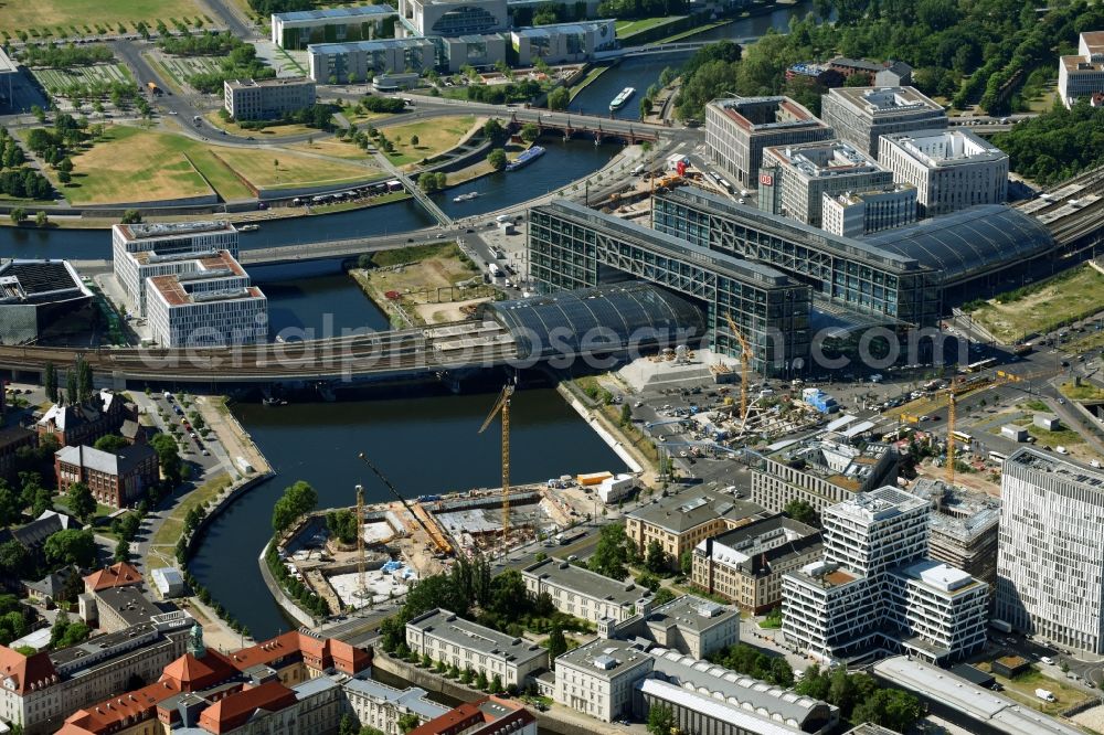 Aerial image Berlin - View of the Berlin Central Station