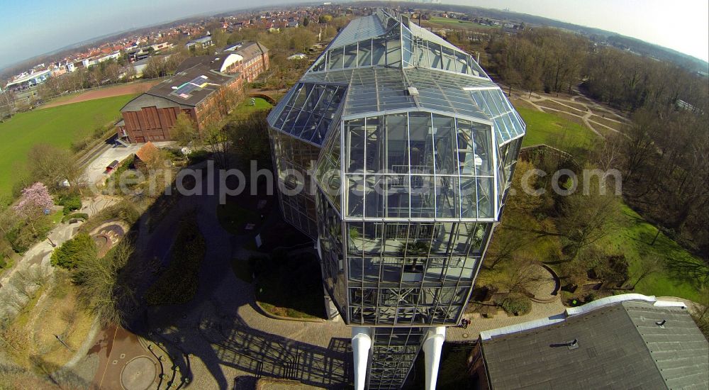 Hamm from above - Glaselefant- greenhouse in Maxi Hamm in Hamm in North Rhine-Westphalia