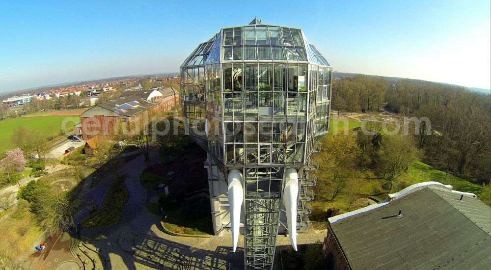 Aerial image Hamm - Glaselefant- greenhouse in Maxi Hamm in Hamm in North Rhine-Westphalia