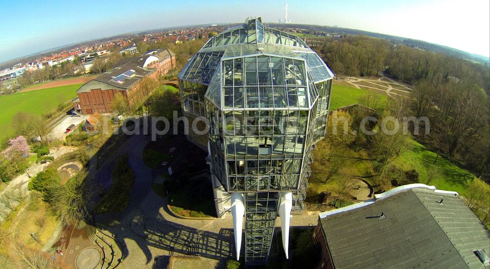 Aerial photograph Hamm - Glaselefant- greenhouse in Maxi Hamm in Hamm in North Rhine-Westphalia