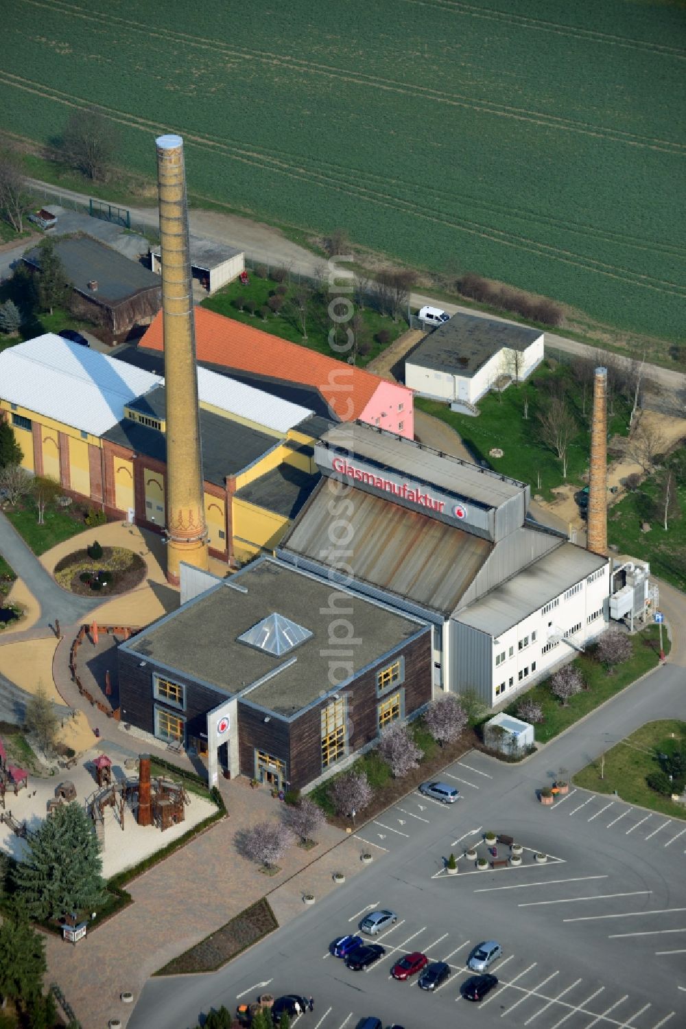 Aerial image Derenburg - Glass manufactory Derenburg in Saxony-Anhalt