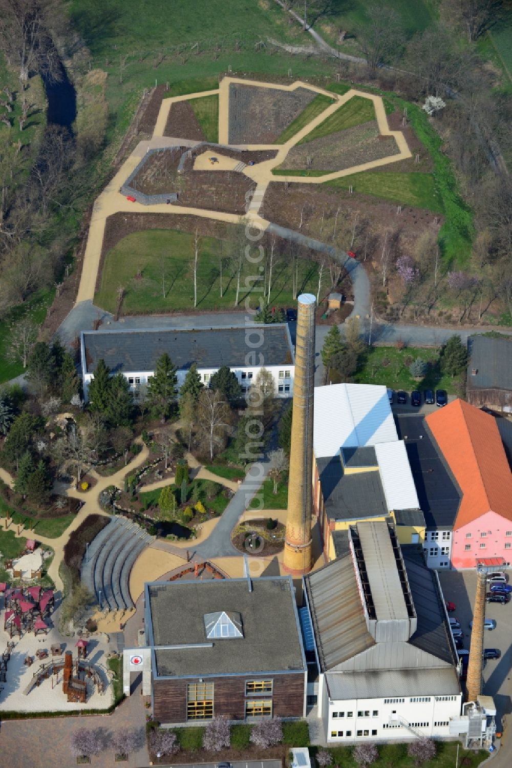 Aerial image Derenburg - Glass manufactory Derenburg in Saxony-Anhalt