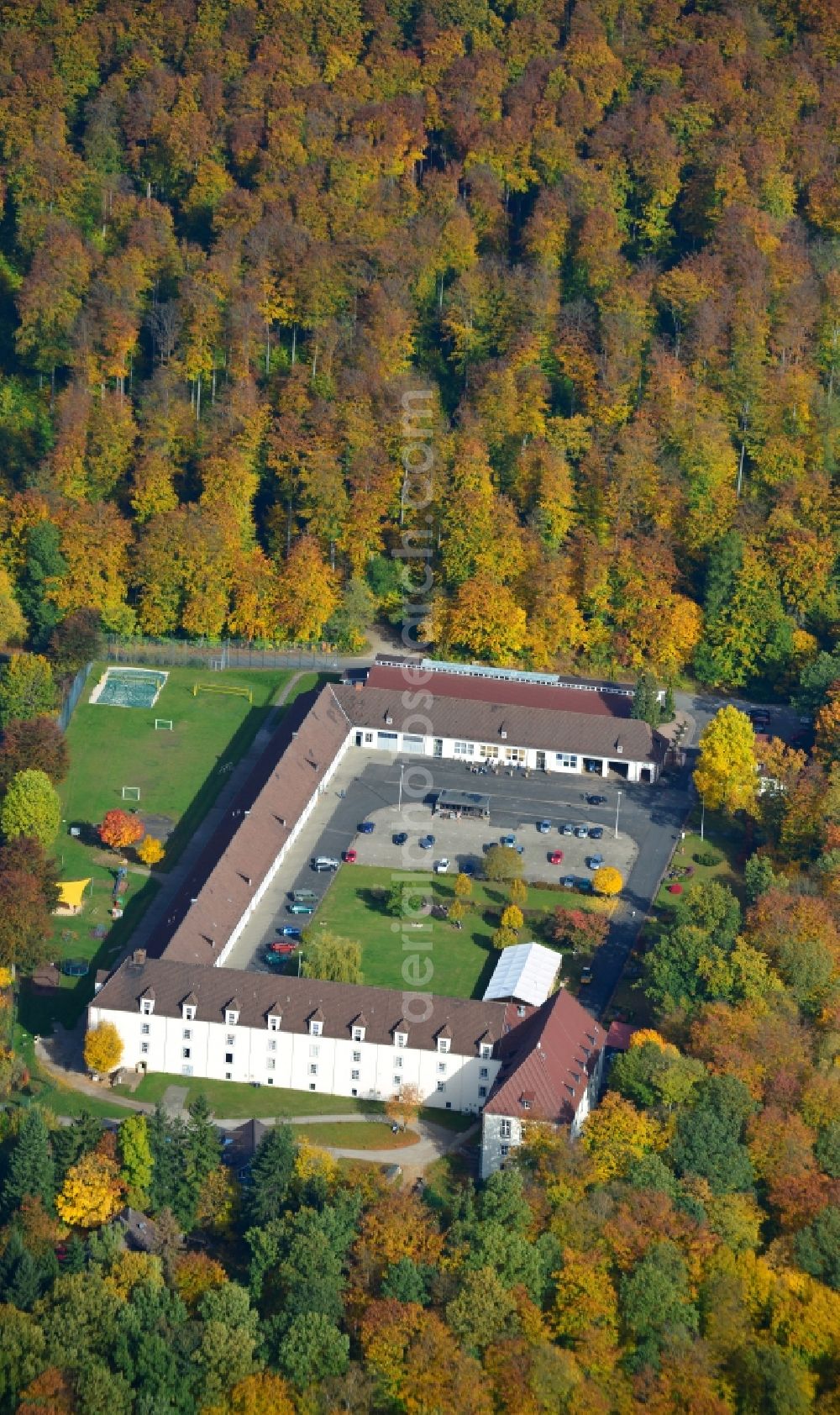 Bad Gandersheim from the bird's eye view: View of the religious center-Christ For The Nations Association in Bad Gan dersheim in Lower Saxony