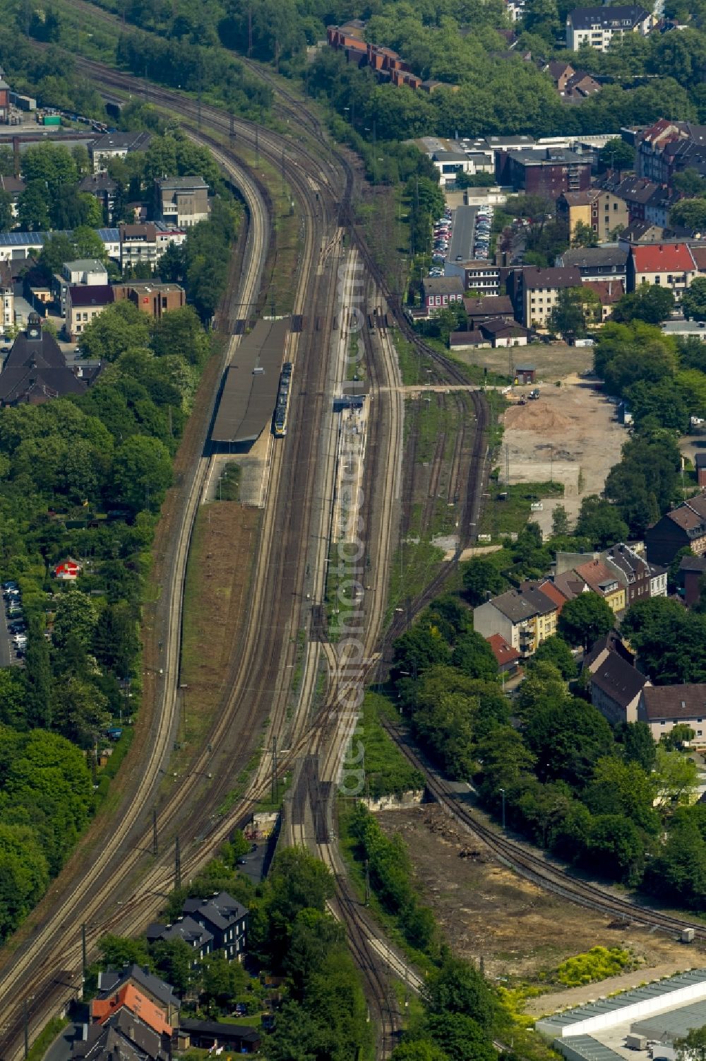 Herne from above - Freight station Herne Deutsche Bahn in Herne in the state of North Rhine-Westphalia