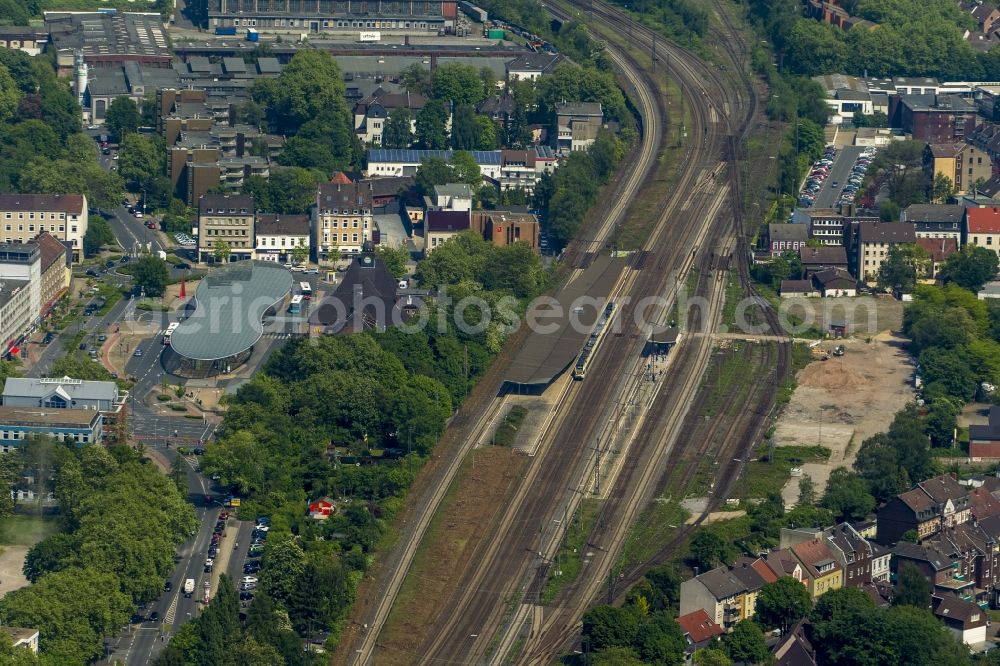 Herne from the bird's eye view: Freight station Herne Deutsche Bahn in Herne in the state of North Rhine-Westphalia