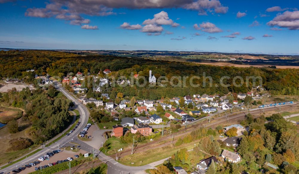 Lietzow from the bird's eye view: Station railway building of the Deutsche Bahn on street Am Bahnhof in Lietzow in the state Mecklenburg - Western Pomerania, Germany