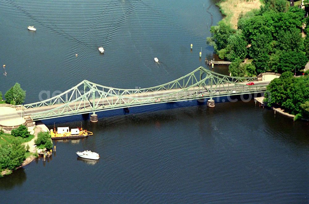 Potsdam-Babelsberg from above - Glienicker Brücke.