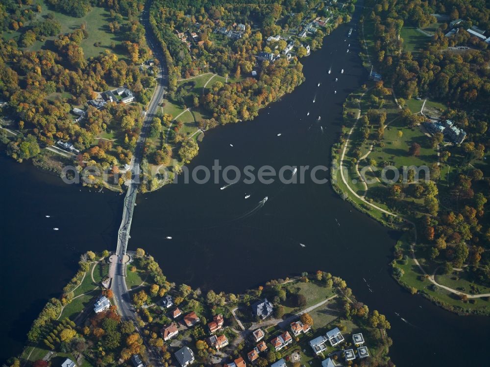 Potsdam from the bird's eye view: The Glienicke bridge across the Havel in Potsdam in Brandenburg