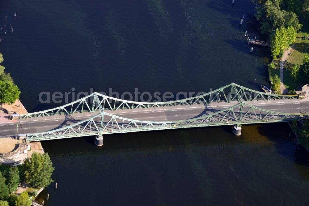 Aerial photograph Potsdam - View of Glienicker Bridge in Potsdam in Brandenburg