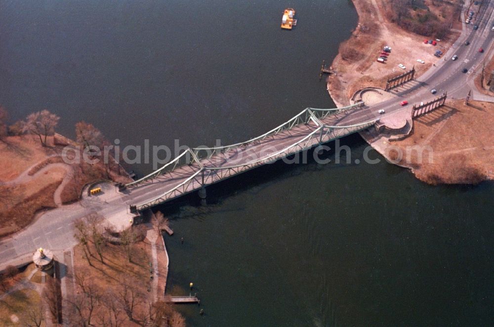 Aerial photograph Potsdam - View of Glienicker Bridge in Potsdam in Brandenburg