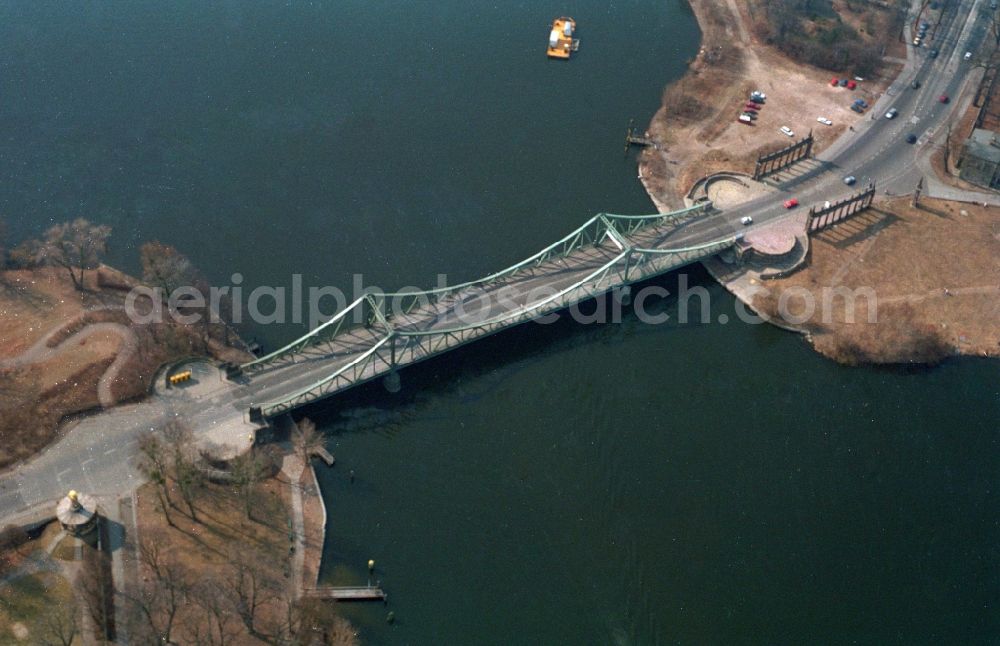 Berlin from the bird's eye view: View of Glienicker Bridge in Potsdam in Brandenburg