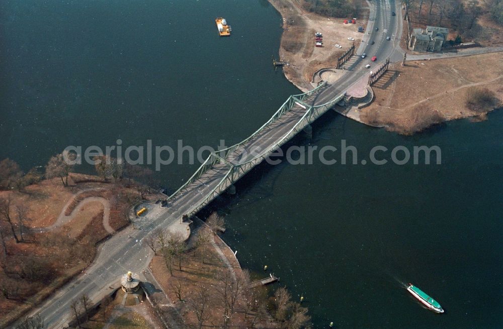 Aerial image Berlin - View of Glienicker Bridge in Potsdam in Brandenburg