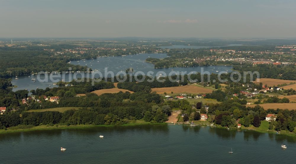 Aerial photograph Werder (Havel) - Forest areas around the Glindower lake in Werder (Havel) in Brandenburg