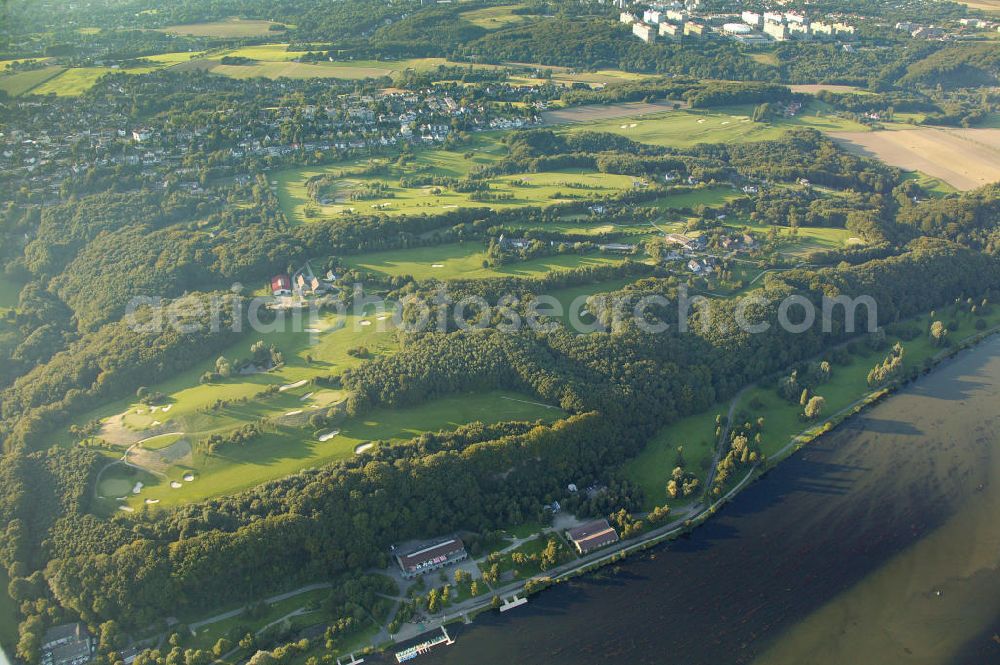 Bochum from above - Blick auf einen Golfplatz be Bochum.