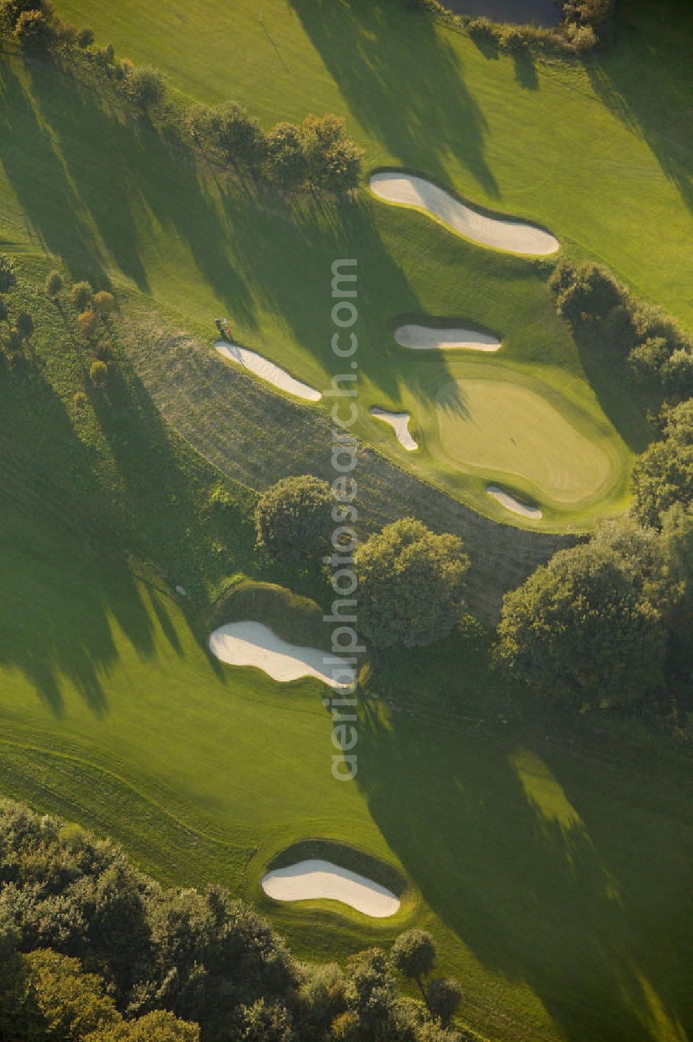 Bochum from above - Blick auf einen Golfplatz be Bochum.