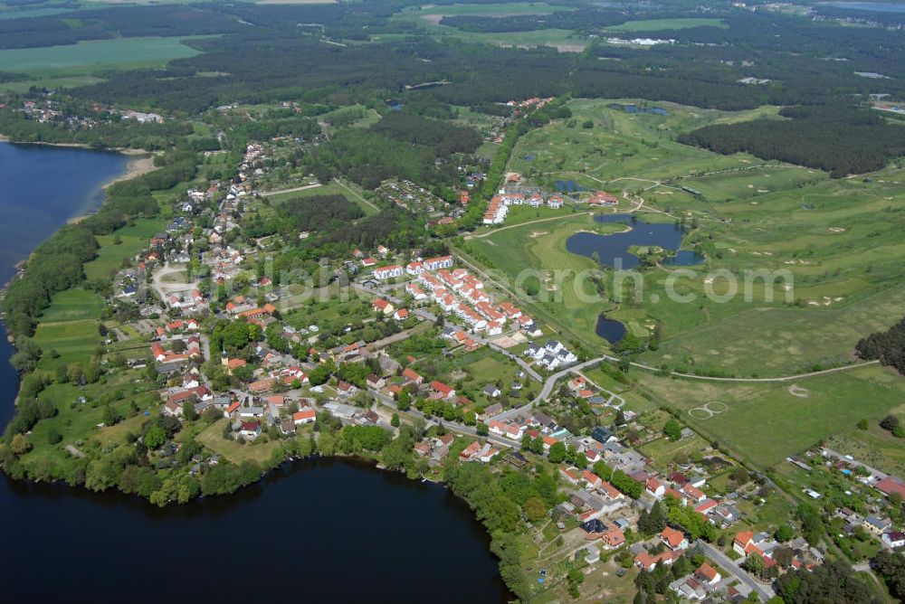 Aerial image MOTZEN - Blick auf den Golfplatz / die Golfplatzanlage des Berliner Golf- und Country Club Motzener See e.V.. Kontakt: Am Golfplatz 5 15749 MittenWalde OT Motzen, Tel. 033769 50130, Fax 033769 50134, E-Mail: info@golfclubmotzen.de,