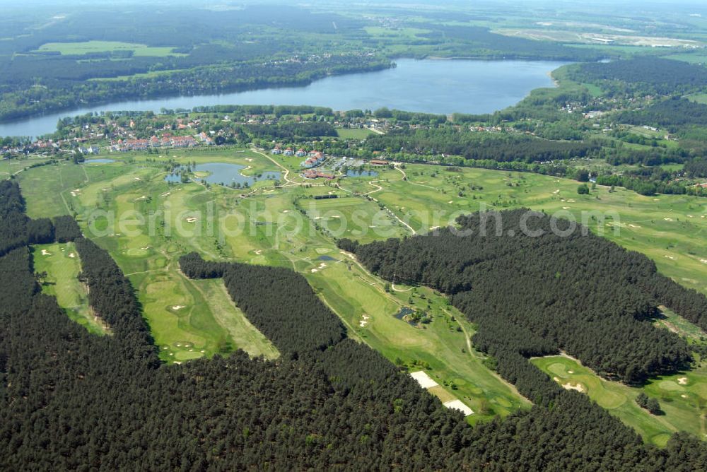 Aerial image MOTZEN - Blick auf den Golfplatz / die Golfplatzanlage des Berliner Golf- und Country Club Motzener See e.V.. Kontakt: Am Golfplatz 5 15749 MittenWalde OT Motzen, Tel. 033769 50130, Fax 033769 50134, E-Mail: info@golfclubmotzen.de,