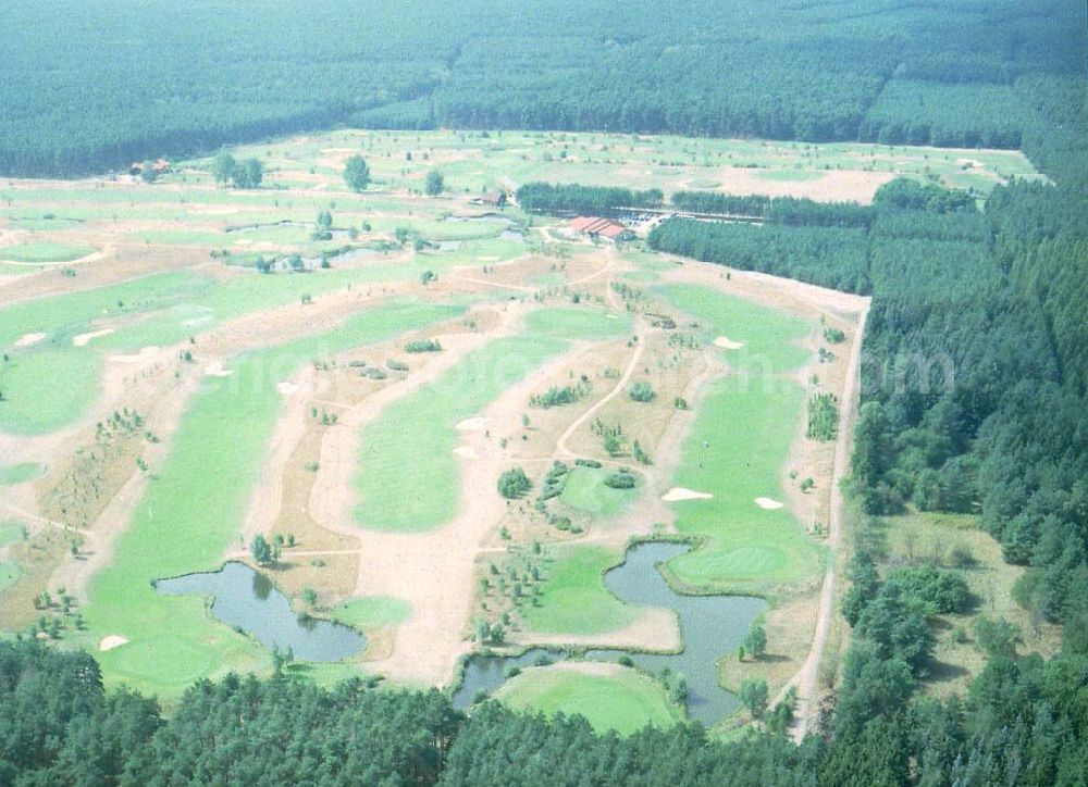 Börnicke / Brandenburg from above - Golfanlage der Lallin Betriebs GmbH an der B273 in 14641 Börnicke / BRB. Tel.: 033230-894-0 GF: Herr Schmidt.