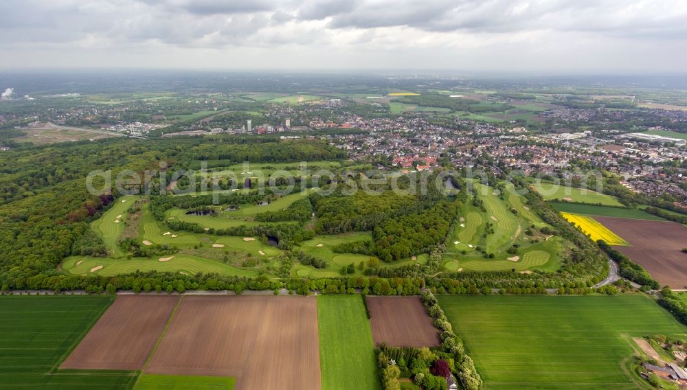 Herten OT Westerholt from the bird's eye view: View of the golf club Schloss Westerholt e.V. in Herten in the state of North Rhine-Westphalia