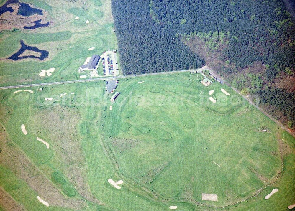 Tremmen / Brandenburg from the bird's eye view: Golfclub Tremmen in Brandenburg. 14614 Tremmen Tel.: 033233-80244