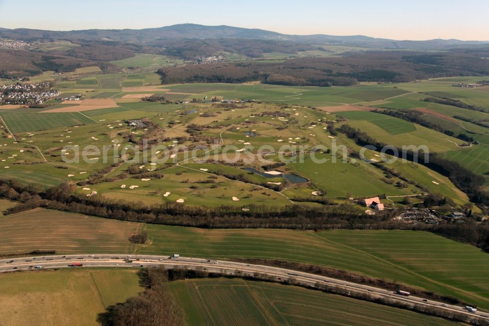 Idstein from the bird's eye view: Golf course near Idstein in the state of Hesse