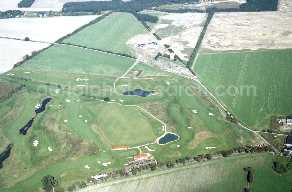 Groß-Kienitz / Brandenburg from the bird's eye view: Golfplatz bei Groß-Kienitz in Brandenburg.