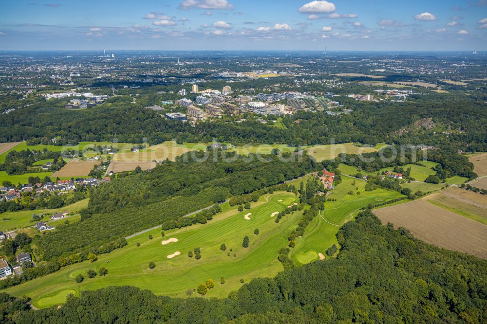 Aerial photograph Bochum - Grounds of the Golf course Bochumer Golfclub e.V. on street Im Mailand in the district Stiepel in Bochum at Ruhrgebiet in the state North Rhine-Westphalia, Germany