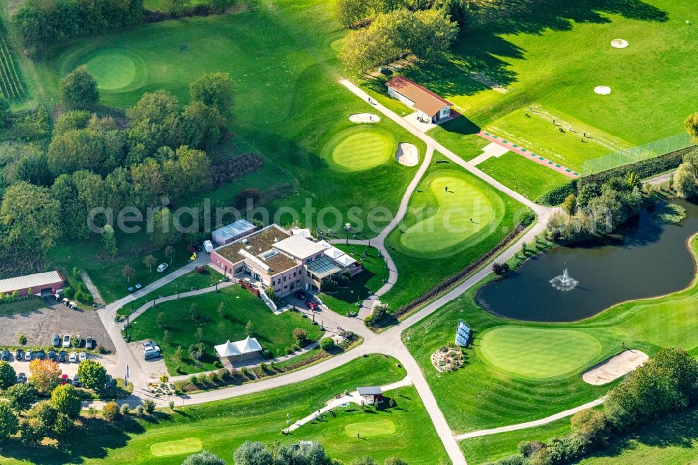 Herbolzheim from above - Grounds of the Golf course at Breisgau in Herbolzheim in the state Baden-Wurttemberg, Germany