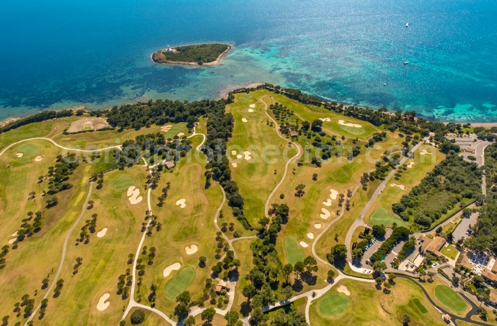 Alcudia from above - Grounds of the Golf course at Club de Golf Alcanada in Alcudia in Balearic island of Mallorca, Spain