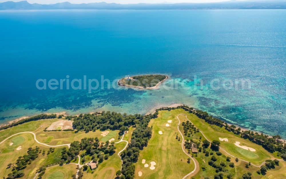 Aerial photograph Alcudia - Grounds of the Golf course at Club de Golf Alcanada in Alcudia in Balearic island of Mallorca, Spain