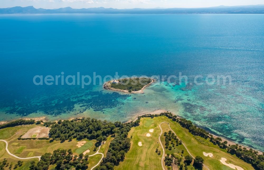 Alcudia from above - Grounds of the Golf course at Club de Golf Alcanada in Alcudia in Balearic island of Mallorca, Spain