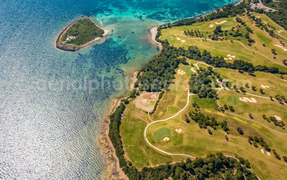 Aerial photograph Alcudia - Grounds of the Golf course at Club de Golf Alcanada in Alcudia in Balearic island of Mallorca, Spain