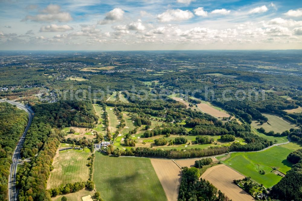 Dortmund from above - Grounds of the Golf course at of Dortmunder Golfclub e. V. on Reichsmarkstrasse in Dortmund in the state North Rhine-Westphalia, Germany