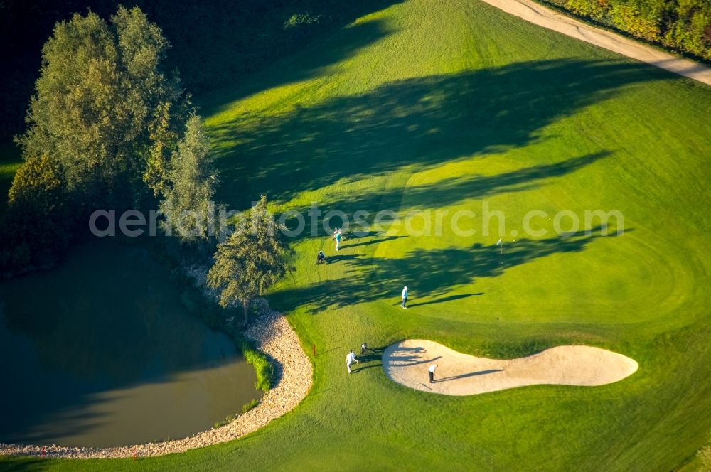 Duisburg from above - Grounds of the Golf course at Huckingen in Duisburg in the state North Rhine-Westphalia