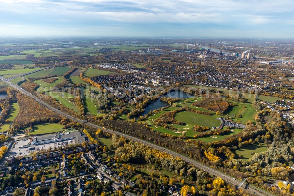 Aerial image Duisburg - Grounds of the Golf course at Golf & More in Duisburg in the state North Rhine-Westphalia