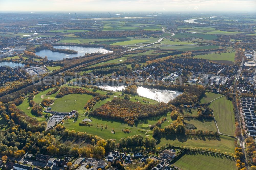 Aerial photograph Duisburg - Grounds of the Golf course at Golf & More in Duisburg in the state North Rhine-Westphalia