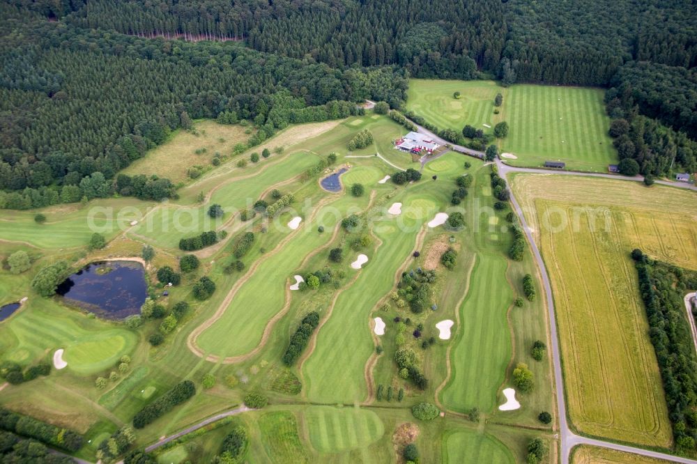 Aerial image Kirschweiler - Grounds of the Golf course at GC Edelstein Hunsrueck e.V. in Kirschweiler in the state Rhineland-Palatinate, Germany