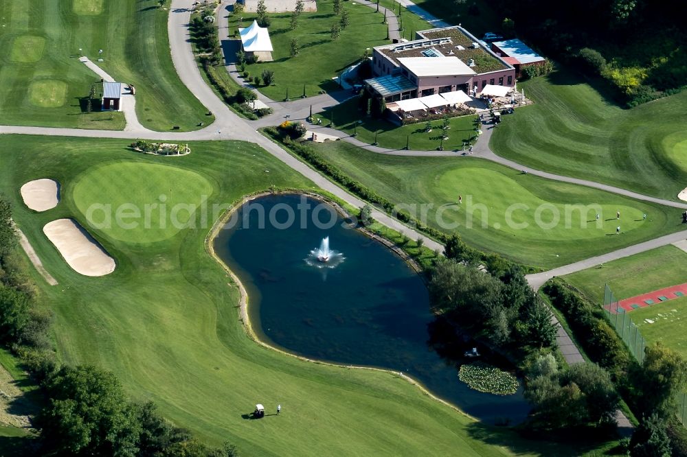 Herbolzheim from the bird's eye view: Grounds of the Golf course at Europa-Park Breisgau Golfclub in Herbolzheim in the state Baden-Wuerttemberg, Germany