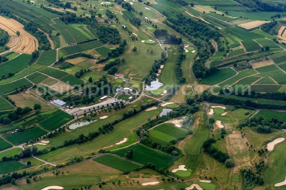 Aerial image Herbolzheim - Grounds of the Golf course at Europa-Park Golfclub Breisgau in the district Tutschfelden in Herbolzheim in the state Baden-Wuerttemberg