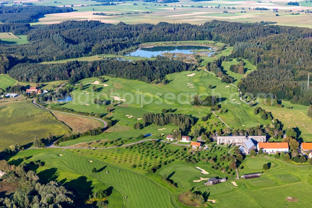 Aerial image Bad Waldsee - Grounds of the Golf course at of Fuerstlicher Golfclub Oberschwaben e.V. in Bad Waldsee in the state Baden-Wuerttemberg, Germany