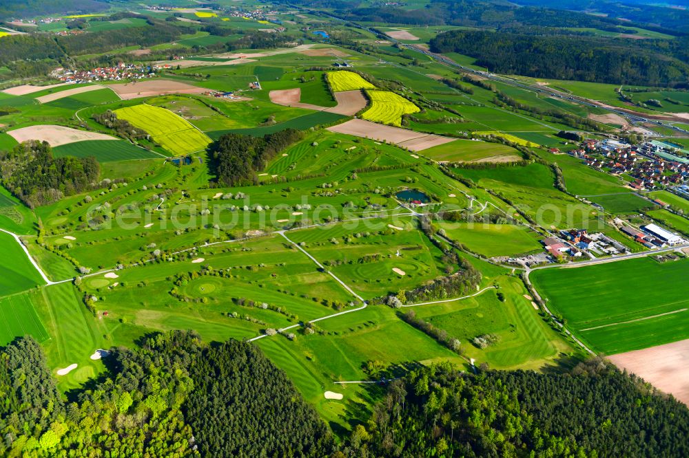 Aerial image Geiselwind - Grounds of the Golf course at in Geiselwind in the state Bavaria, Germany