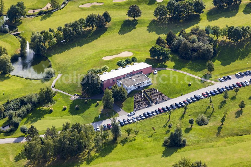 Gerderhahn from the bird's eye view: Grounds of the Golf course at on place Am Golfplatz in Gerderhahn in the state North Rhine-Westphalia, Germany