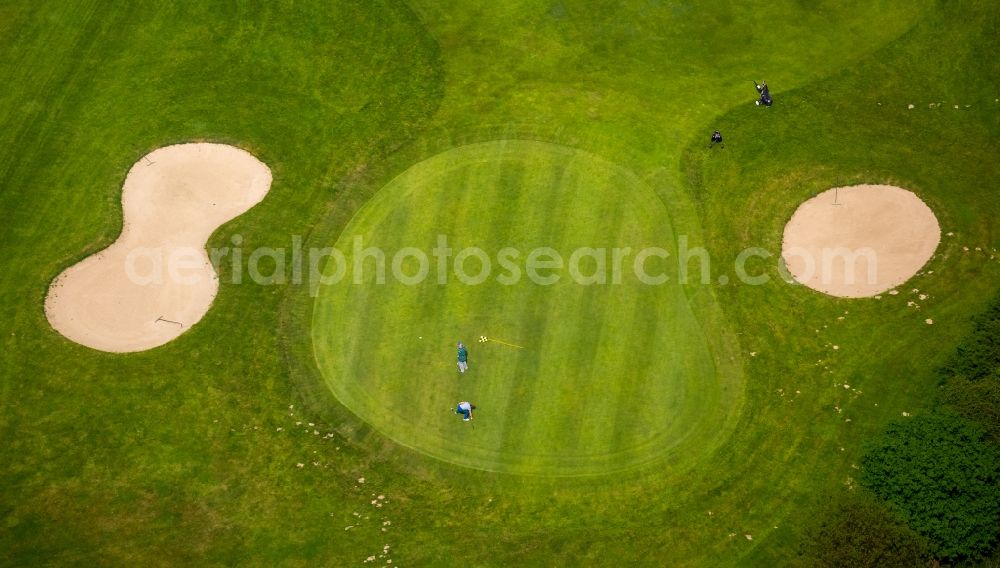 Gevelsberg from the bird's eye view: Grounds of the Golf course at Golfclub Gut Berge in Gevelsberg in the state North Rhine-Westphalia