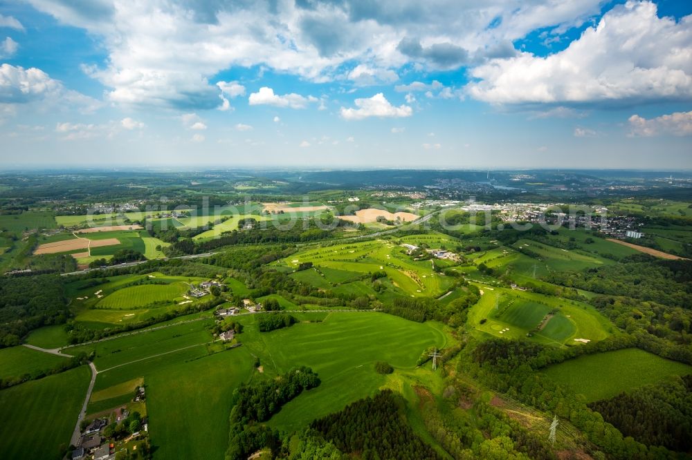 Wetter (Ruhr) from above - Grounds of the Golf course of the golf and equitation manor Berge at the highway E37 in Gevelsberg in the state North Rhine-Westphalia