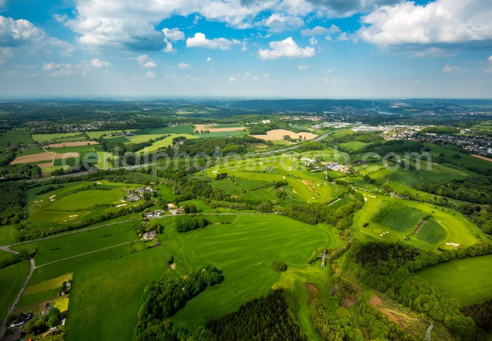 Wetter (Ruhr) from the bird's eye view: Grounds of the Golf course of the golf and equitation manor Berge at the highway E37 in Gevelsberg in the state North Rhine-Westphalia