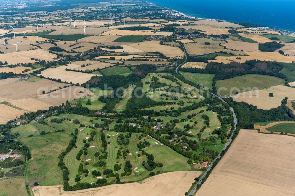 Schashagen from above - Grounds of the Golf course at Golf Club Brodauer Muehle e.V. in Schashagen in the state Schleswig-Holstein, Germany