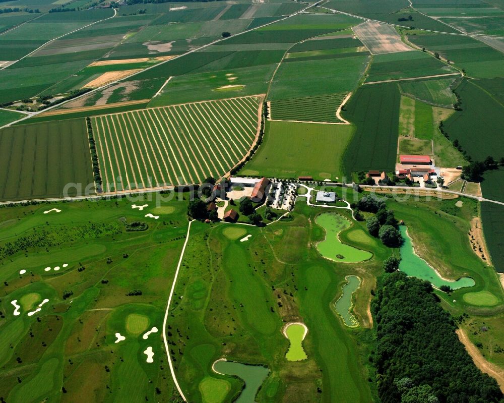 Aerial photograph Fruhstorf - Grounds of the Golf course at Golf-Club Gaeuboden e.V. in Fruhstorf in the state Bavaria, Germany